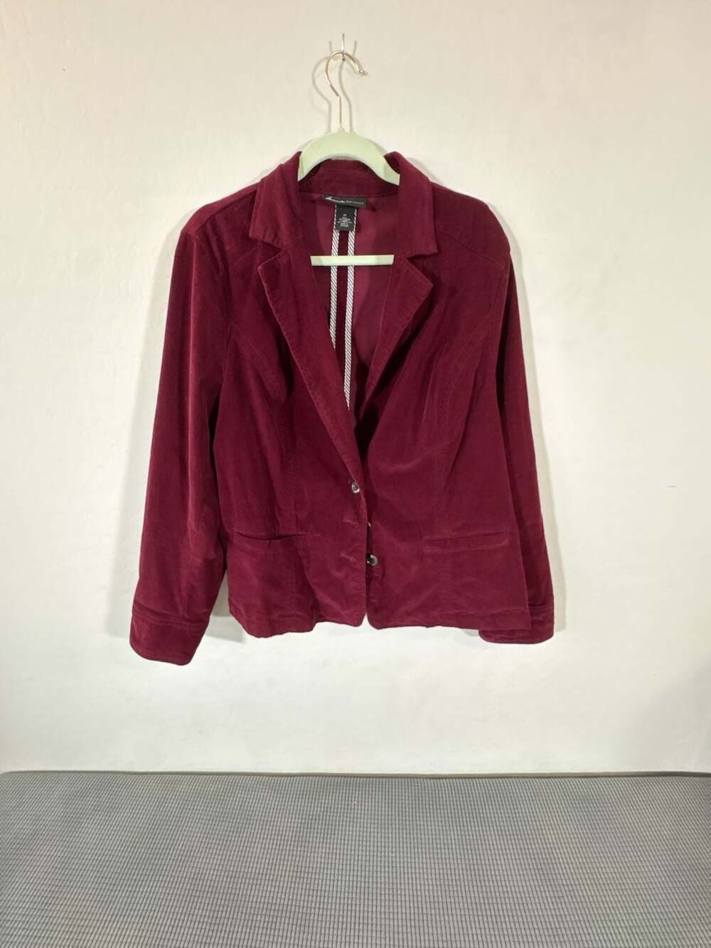 Lane Bryant Women's Maroon Corduroy Blazer Jacket Size 20